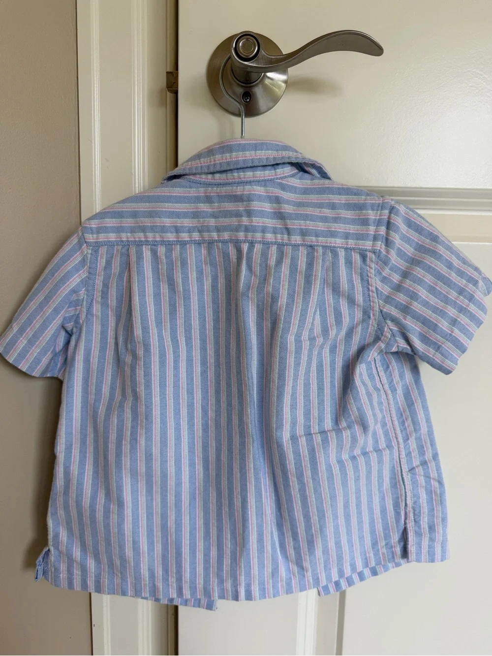 Ralph Lauren Pink & Light Blue Striped Baby Short Set